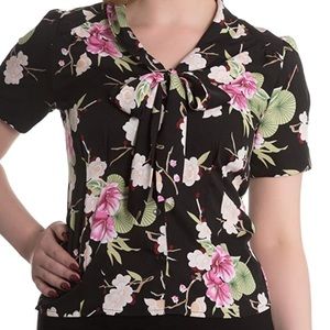 🐇Hell Bunny Vixen🐇 Retro-Style Blouse (xs/s)